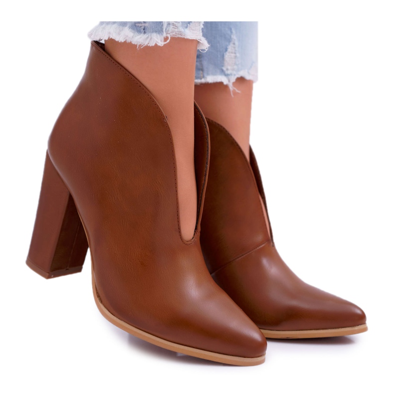 SEA Botas de mujer en el talón sin cordones en marrón Mantana SEA Botas de mujer en el talón sin cordones en marrón Mantana