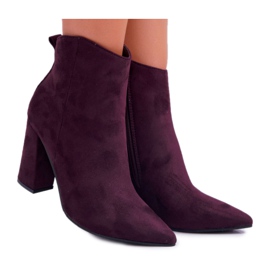 EVE Botas de mujer con tacón en ante Spitz Violeta Summe