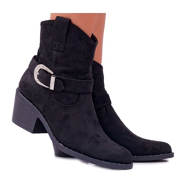 Botas de mujer con tacón plano Negro Arraso