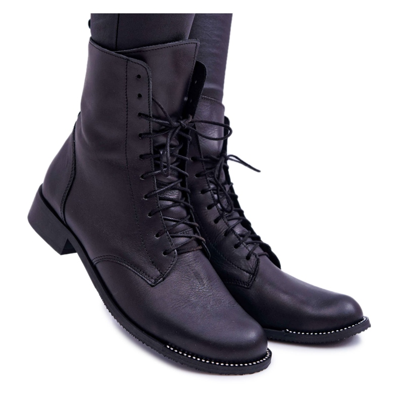 Botas Mujer Piel Flor Nicole 2315 Negro The Island