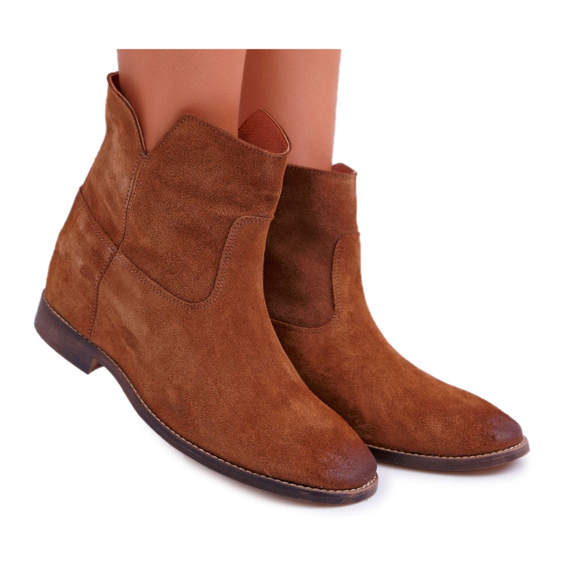 Botas de mujer Cuña oculta Tacón plano Marrón Nicole 2419 Botas de mujer Cuña oculta Tacón plano Marrón Nicole 2419