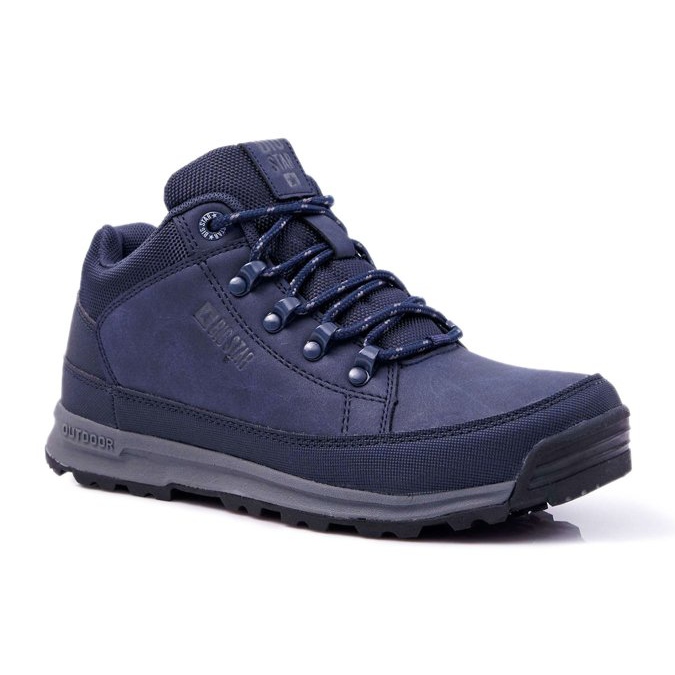 Zapatos de trekking para hombre Big Star High Outdoor Granat EE174466 azul