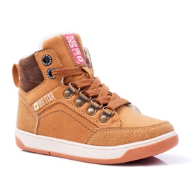 Zapatos para niños Zapatillas de deporte Big Star Sheepskin Camel EE374085 marrón