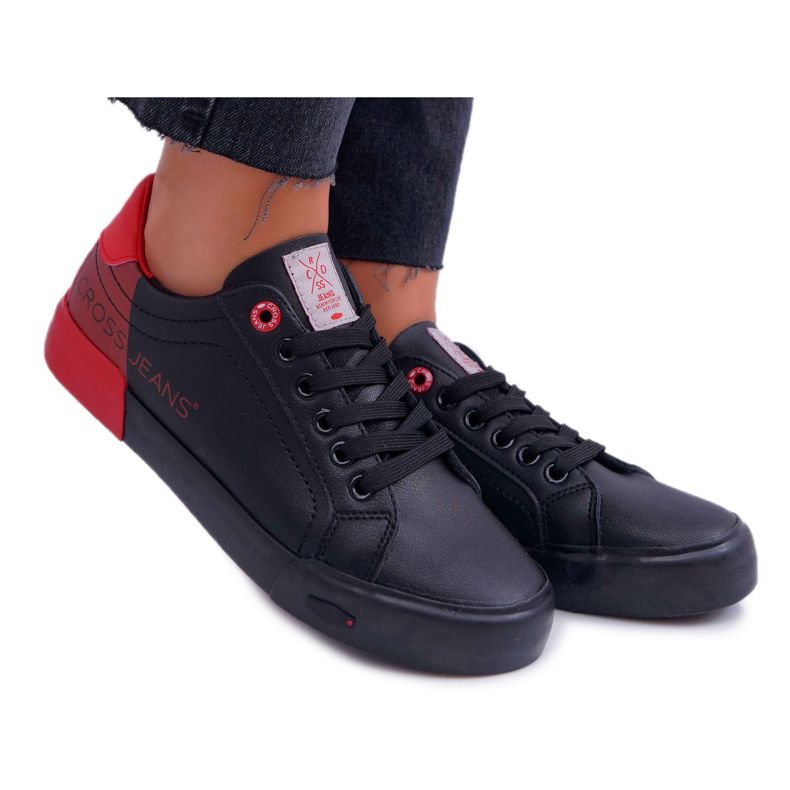 Zapatillas de Mujer Cross Jeans Negras EE2R4019C negro rojo