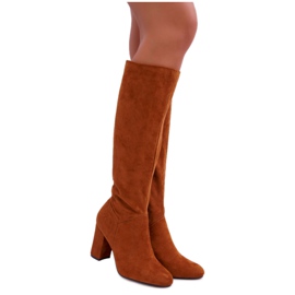 BUGO Botas de Mujer en Tacón a la Rodilla Camel Mercure marrón BUGO Botas de Mujer en Tacón a la Rodilla Camel Mercure marrón