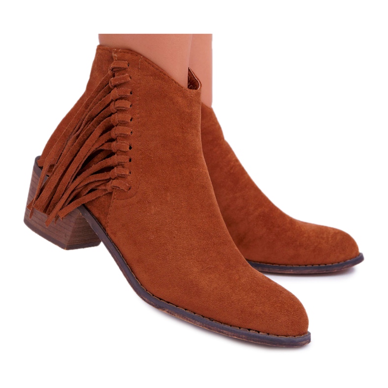 Botas vaqueras Camel Agnes para mujer marrón