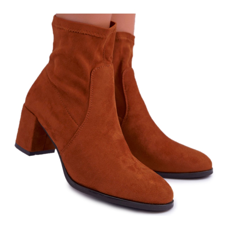 Botas de Mujer con Tacón Alto Sergio Leone Slip-on Camel LikeStar marrón