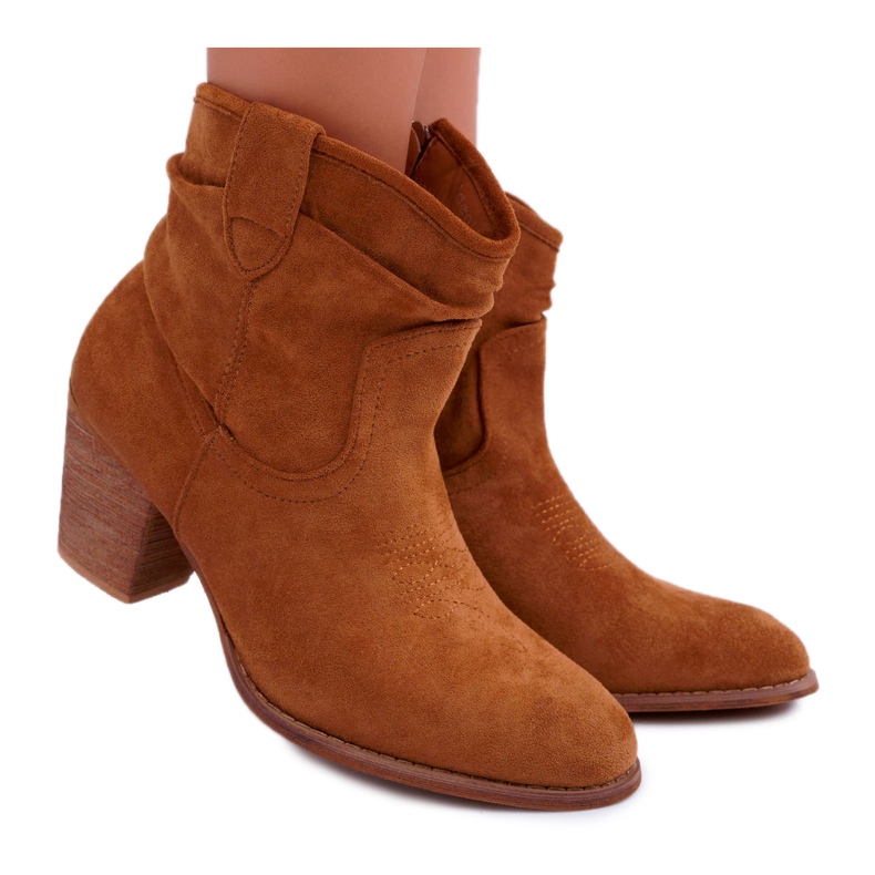 Botas De Mujer Con Tacón Vaquero Camel Maverick marrón Botas De Mujer Con Tacón Vaquero Camel Maverick marrón
