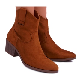 BUGO Botas De Mujer Con Tacón Plano Vaquero Camel Telifa marrón