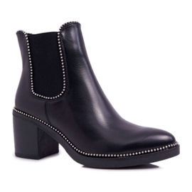POPA De Mujer Botas De Tacón Alto Con Diamantes De Imitación Negro Rítmica