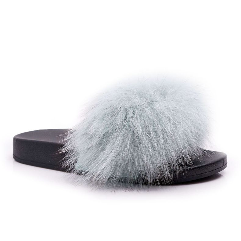 Pantuflas de Mujer con Piel Natural Menta Naturis azul Pantuflas de Mujer con Piel Natural Menta Naturis azul