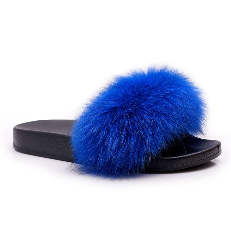 Pantuflas de Mujer con Piel Natural Naturis Sapphire azul