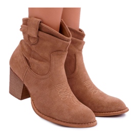 Botas De Mujer Con Tacón Botas Vaqueras Beige Maverick Botas De Mujer Con Tacón Botas Vaqueras Beige Maverick