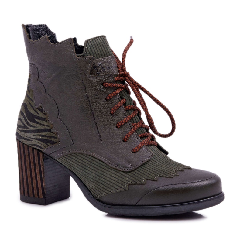 Botas de piel para mujer Maciejka Green 03190-09 verde Botas de piel para mujer Maciejka Green 03190-09 verde