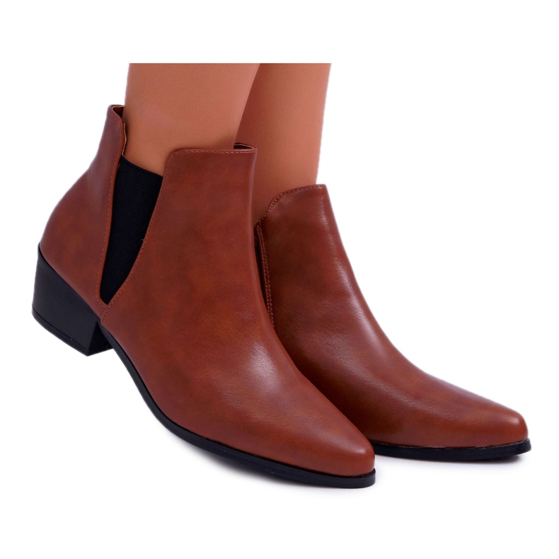 Botines planos mujer Camel Murino marrón