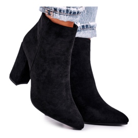 FW1 Botas de mujer con tacón Ante Black Sharks negro FW1 Botas de mujer con tacón Ante Black Sharks negro