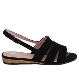 Sandalias alpargatas negras 9291 Negro