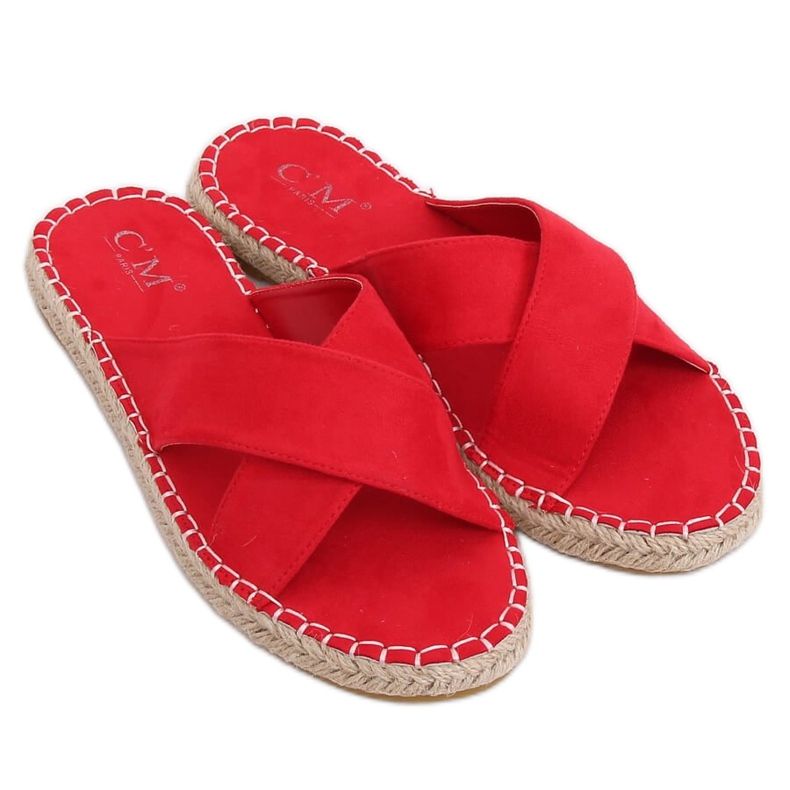 Pantuflas alpargatas rojas 499-35 Rojo