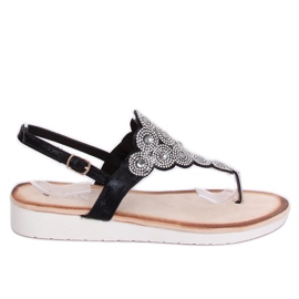 Sandalias negras 7887-PL Negro