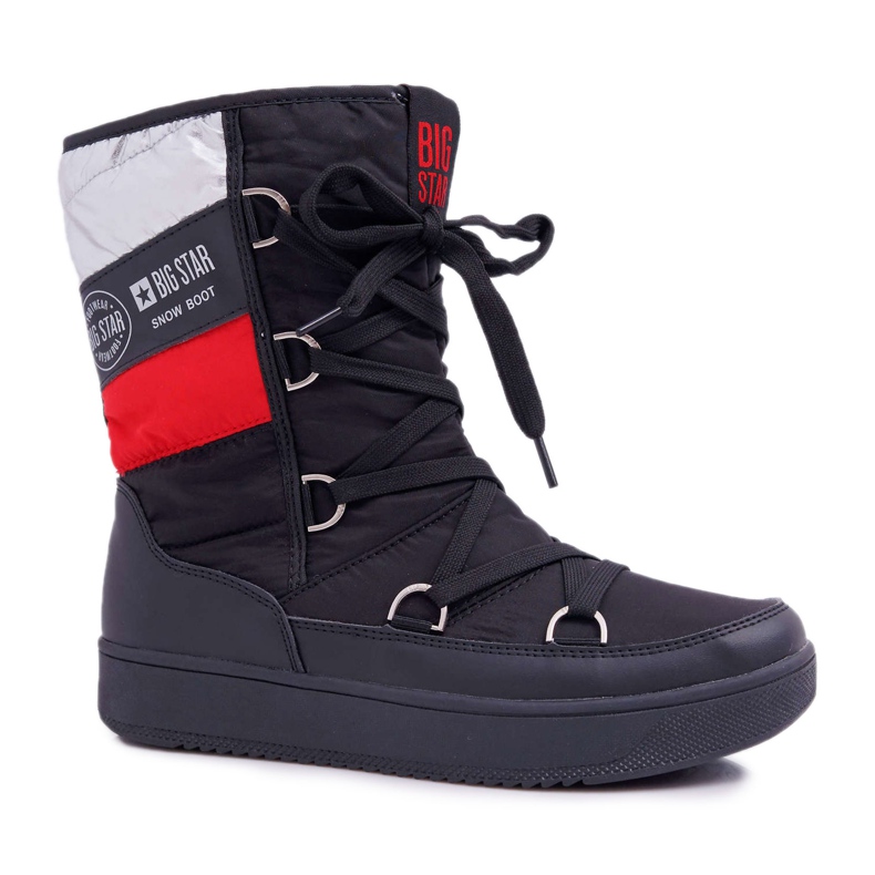 Botas de nieve cálidas negras para mujer con piel Big Star EE274656 negro