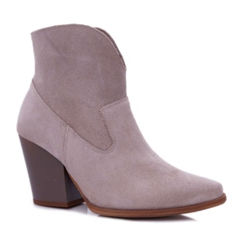 Botines de Mujer Piel Ante Ante Capuchino Claro Nicole 2433 beige Botines de Mujer Piel Ante Ante Capuchino Claro Nicole 2433 beige