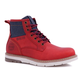 Botas Mujer Trappers Big Star Cuero Burdeos EE274006 rojo
