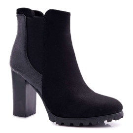 Botas De Mujer Con Tacón Alto Negro Mondego
