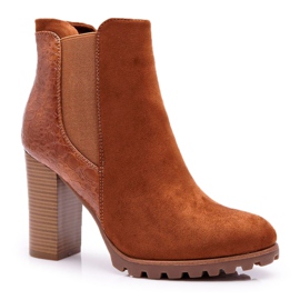 Botas De Mujer Con Tacón Alto Camel Mondego marrón