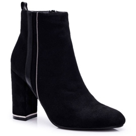 FE1 Botas De Mujer Con Tacón Alto Negro Domeno