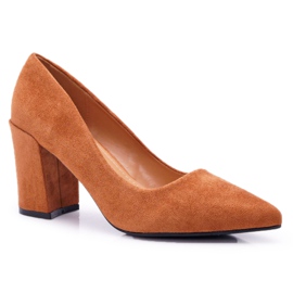 FRJ De Mujer Salón Con Tacón Ante Camel Femmini marrón