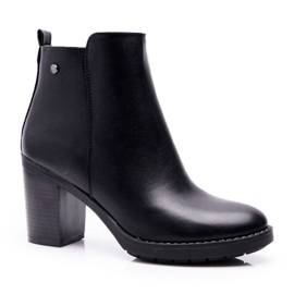 Ideal Botas De Mujer Con Tacón Alto Negro Serrena