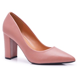 FRJ Zapatos de salón para mujer en el talón Femmini Rosa oscuro