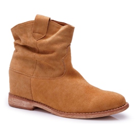 MSMG Botines Mujer Camel Ellen marrón MSMG Botines Mujer Camel Ellen marrón