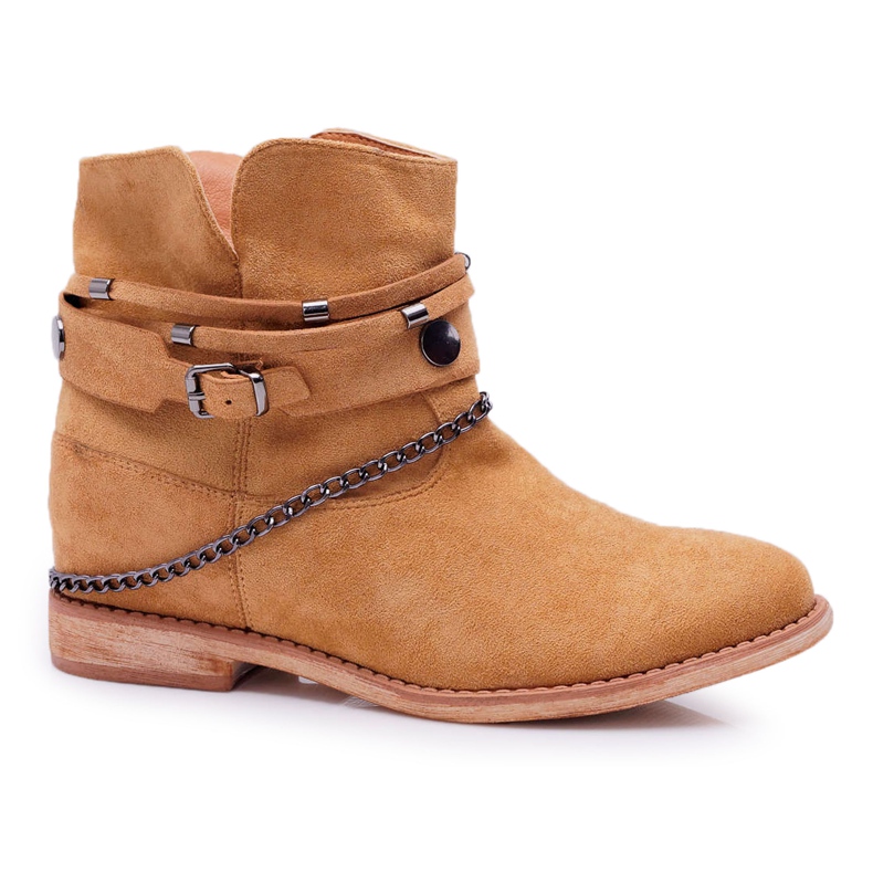 MSMG Botines de Mujer A3705 Camel Lucky marrón