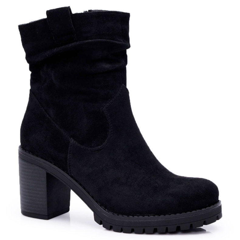 FB2 Botas De Mujer Con Tacón Ante Negro Celma FB2 Botas De Mujer Con Tacón Ante Negro Celma