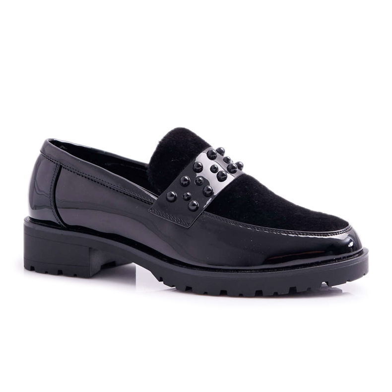 FRANA Slip-on lacado negro Delicious para mujer
