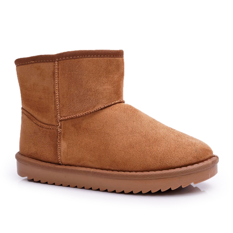 FRJ Botas de nieve abrigadas para mujer Camel Puffen marrón