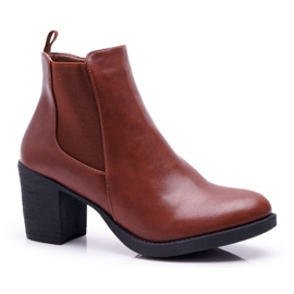 Botas De Mujer Con Tacón Alto Marrón Ergost