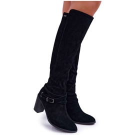 Botas De Mujer Con Tacón Ante Big Star EE274520 negro