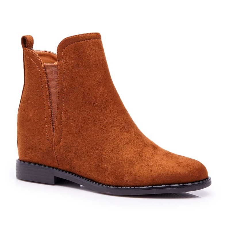 BUGO Botas De Cuña De Mujer Ante Camel Tema marrón