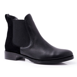 Botas Jodhpur de piel para mujer Maciejka Black 04359 negro