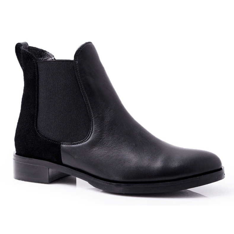Botas Jodhpur de piel para mujer Maciejka Black 04359 negro