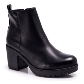BUGO Botas de Mujer en Tacón Negro Veba