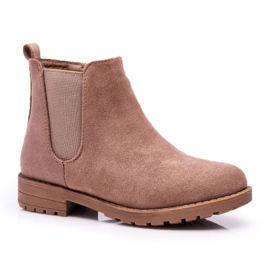 POPA Botas para niños con Tacón Plano Khaki Mergolo caqui
