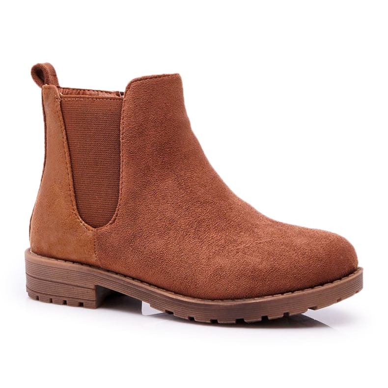 POPA Botas para niños con Tacón Plano Camel Mergolo marrón POPA Botas para niños con Tacón Plano Camel Mergolo marrón