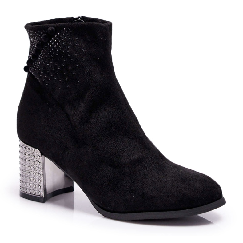 EVE Botas de Mujer en Tacón Cristales Negro Homesa