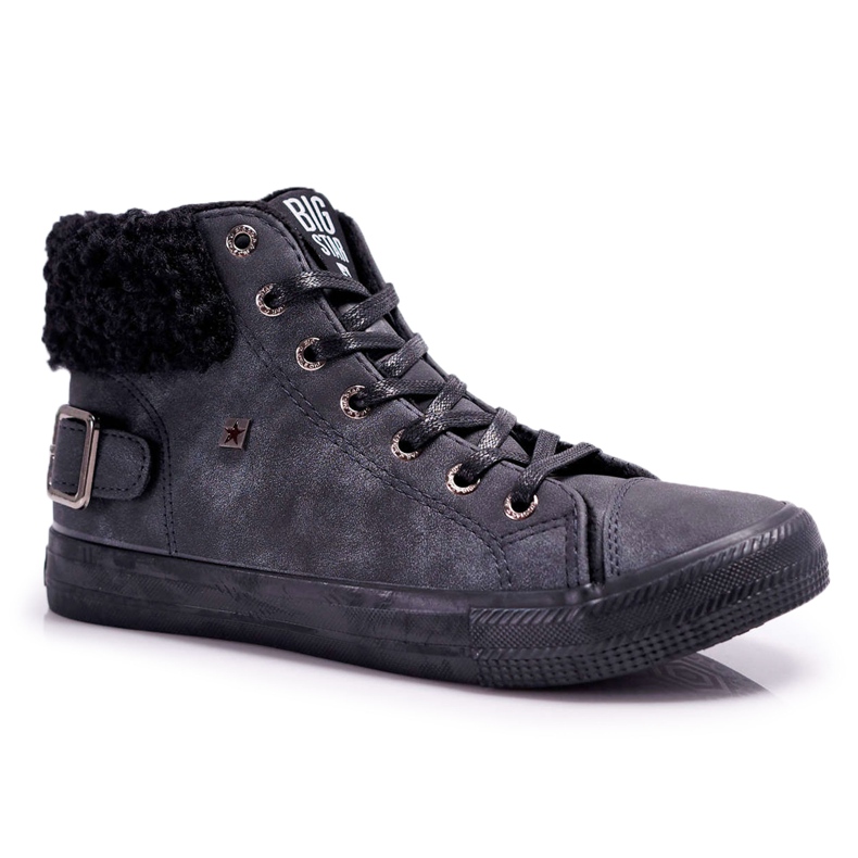 Zapatillas de Mujer Big Star High Warm Black EE274080 negro