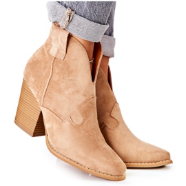 MSMG Botines Mujer Beige Meronet MSMG Botines Mujer Beige Meronet