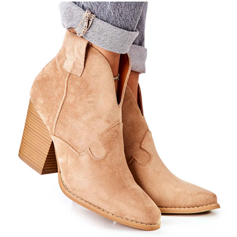MSMG Botines Mujer Beige Meronet