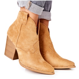 MSMG Botas De Mujer Con Tacón Camel Meronet marrón MSMG Botas De Mujer Con Tacón Camel Meronet marrón